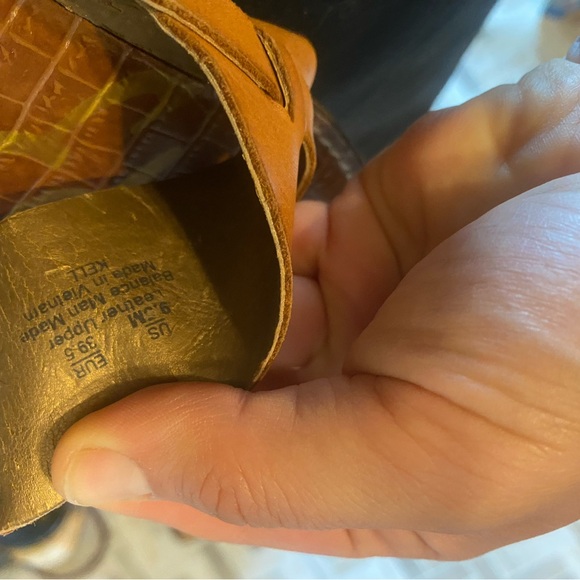 Sam Edelman Women’s 9.5 M Brown Leather Kell Thong Slide Sandals - Picture 5 of 5